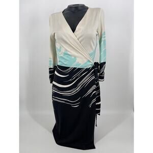 Dianne Von Furstenberg multicolored Womens Wrap Dress (B18#1)